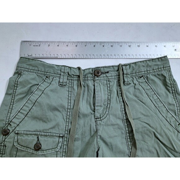 Y2K Polo Jean Co Ralph Lauren Women's Green Cargo Army Hiking Shorts Size 6 - Picture 5 of 7